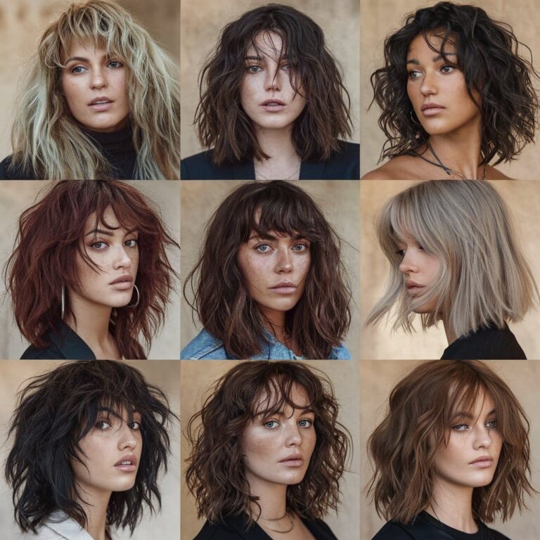 Classy Shaggy Wolf Cuts With Bangs