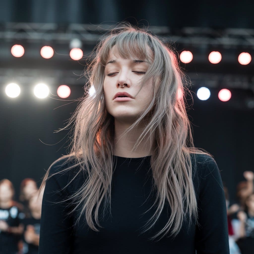 Long Wolf Cuts With Curtain Bangs to Wow the Crowd