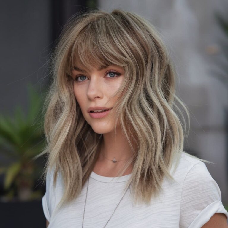 Sassy Wavy Wolf Cuts With Bangs