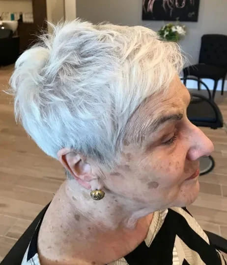 10 Best Hairstyles for Women Over 70 11 70+ White Choppy Pixie