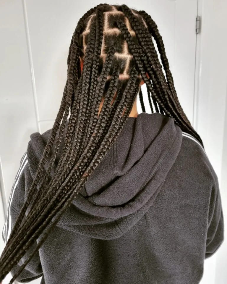 12 Knotless Braids Hairstyle ideas 7 Chunky Knotless Braids