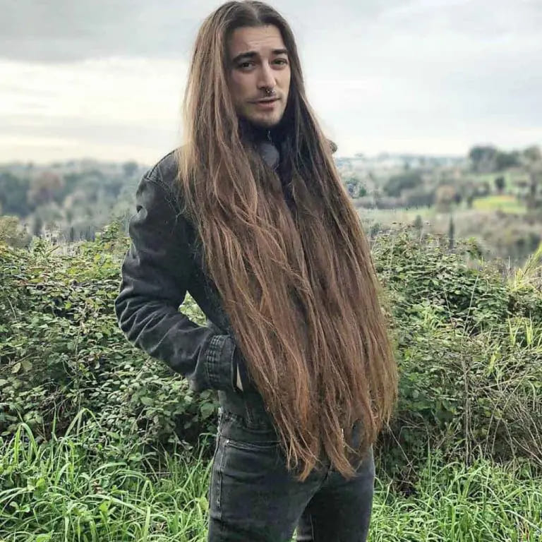 10 Haircuts for Long-Haired Men 8 Extremely Long Layered Brown Hair
