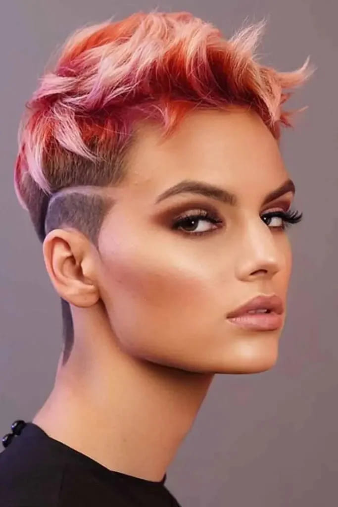 12 Best Edgy Short Haircuts For Fancy Look 13 Fiery Pixie With Undercut