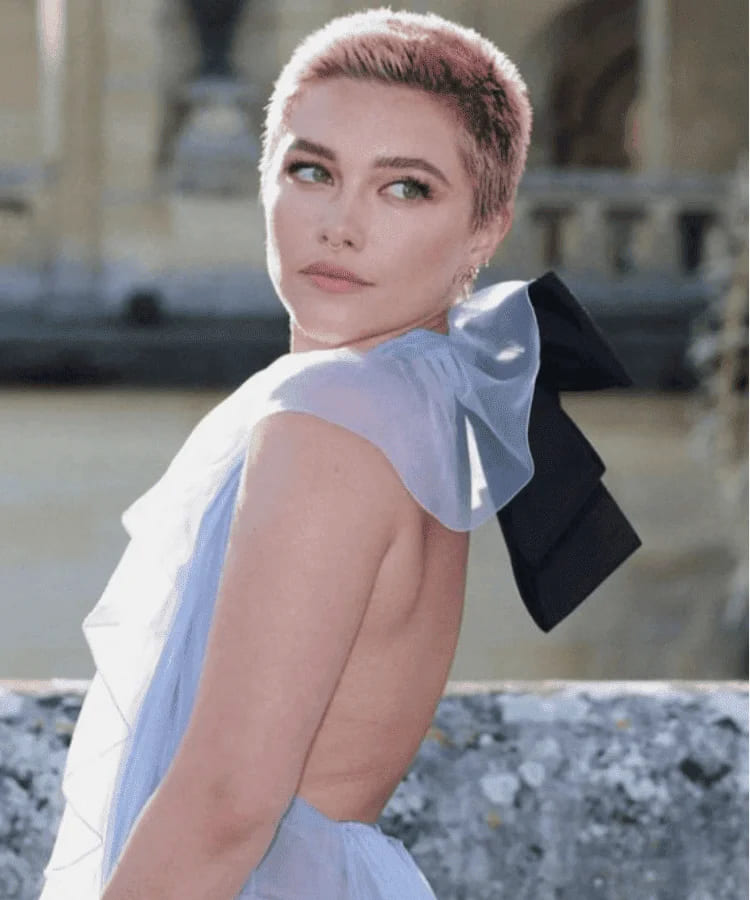 10 Short Hairstyles For Women To Look Fancy 2 Florence Pugh’s Buzz Cut