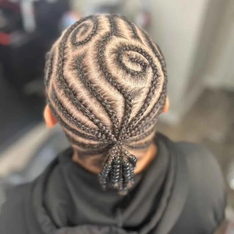 12 Twistiest Swirl Cornrows to Wow the Crowd 7 Freestyle Swirl Cornrows for Men