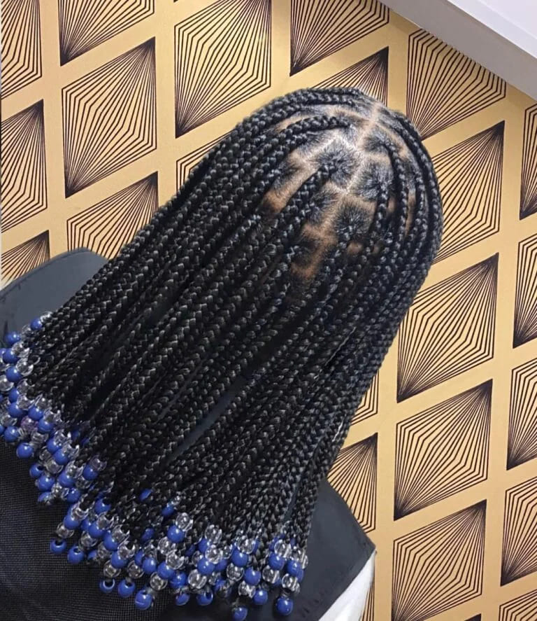 12 Knotless Braids Hairstyle ideas 6 Knotless Braids with Beads