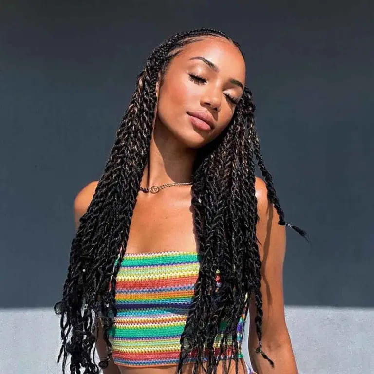 10 Elegant and stylish Braid Hairstyles 7 Long Black Cornrow Braids