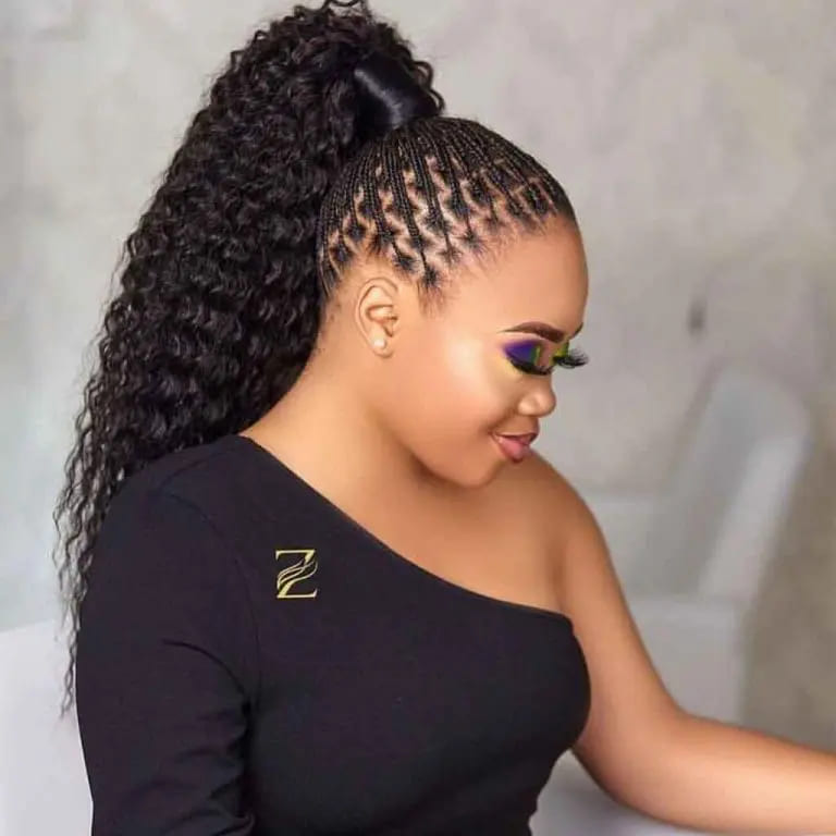 10 Chic and Classy Hairstyles for Women With Long Hair 7 Long Braided Hair With a Crimped High Ponytail