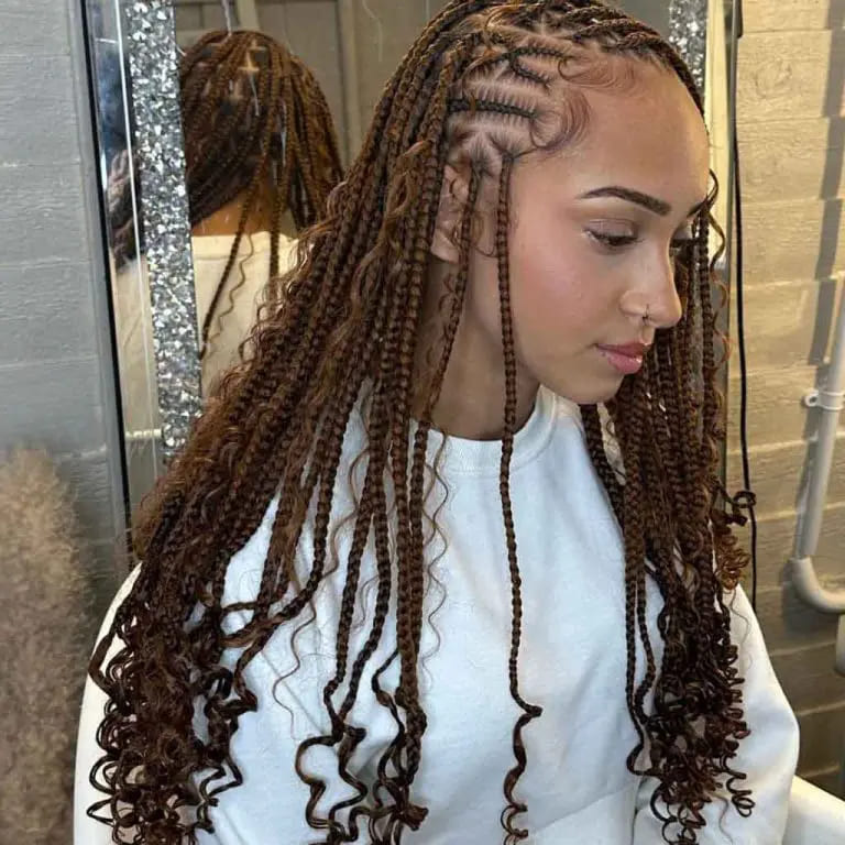 10 Mesmerizing Fulani Braids to Stun Everyone 8 Long Diva Fulani Braids With Curly Ends