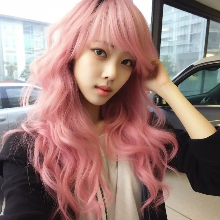 10 Sassy Wavy Wolf Cuts With Bangs 5 Long Light Pink Wavy Wolf Cut With Extended Bangs