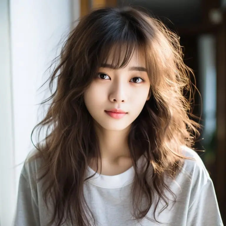 10 Sassy Wavy Wolf Cuts With Bangs 3 Long Shaggy Wavy Wolf Cut With Wispy Bangs