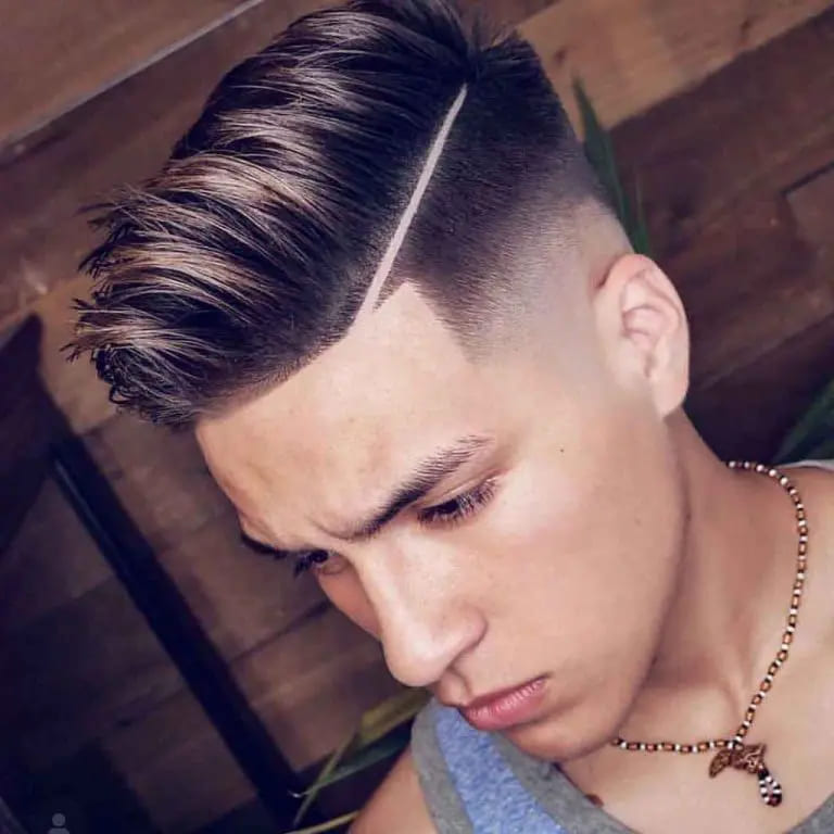 Low Fade Undercut Straight Hair