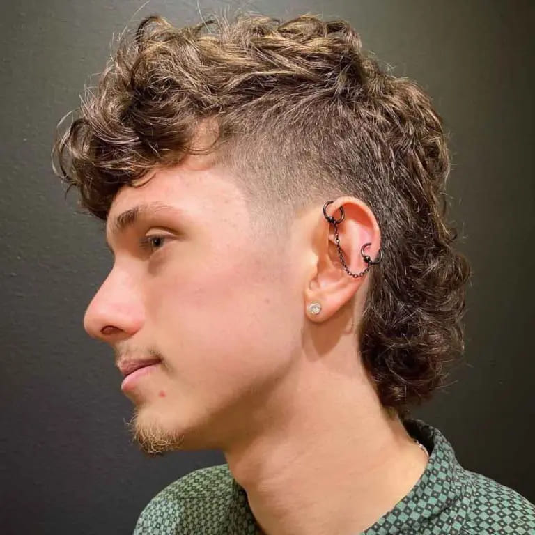 10 Stylish Wolf Cut Ideas For Men 4 Medium Brown Wolf Cut with Heavy Layers