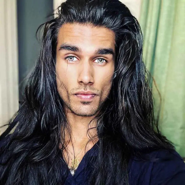 10 Haircuts for Long-Haired Men 11 Rockstar Style Long Black Layered Hair