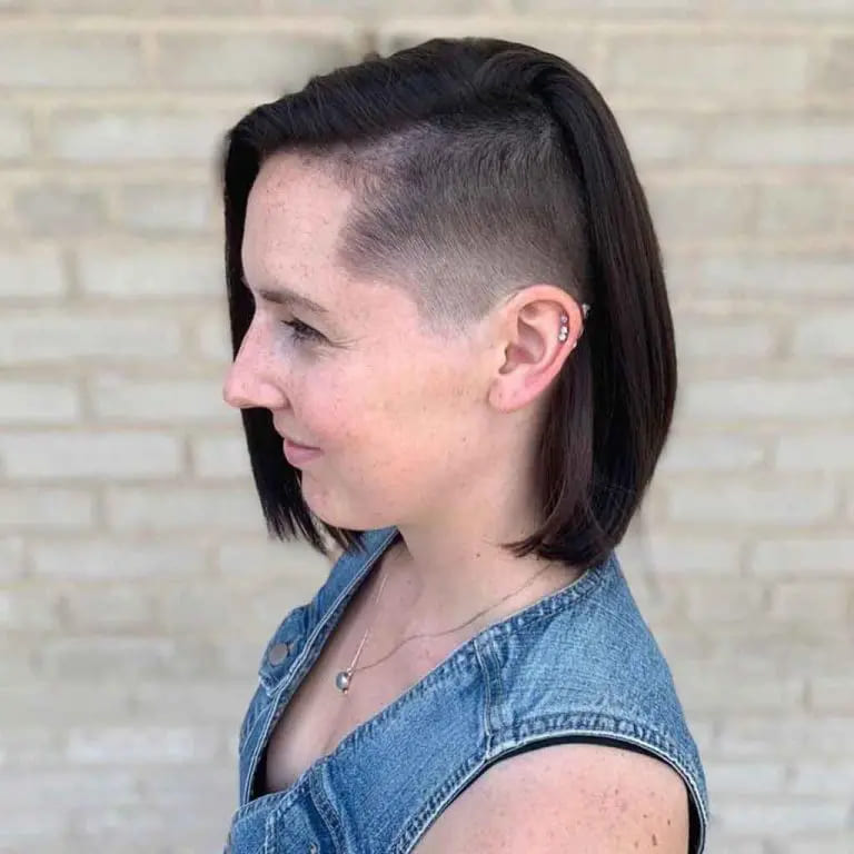 10 Edgy Side-Shaved Hairstyles 10 Short Side-Shaved Straight Bob