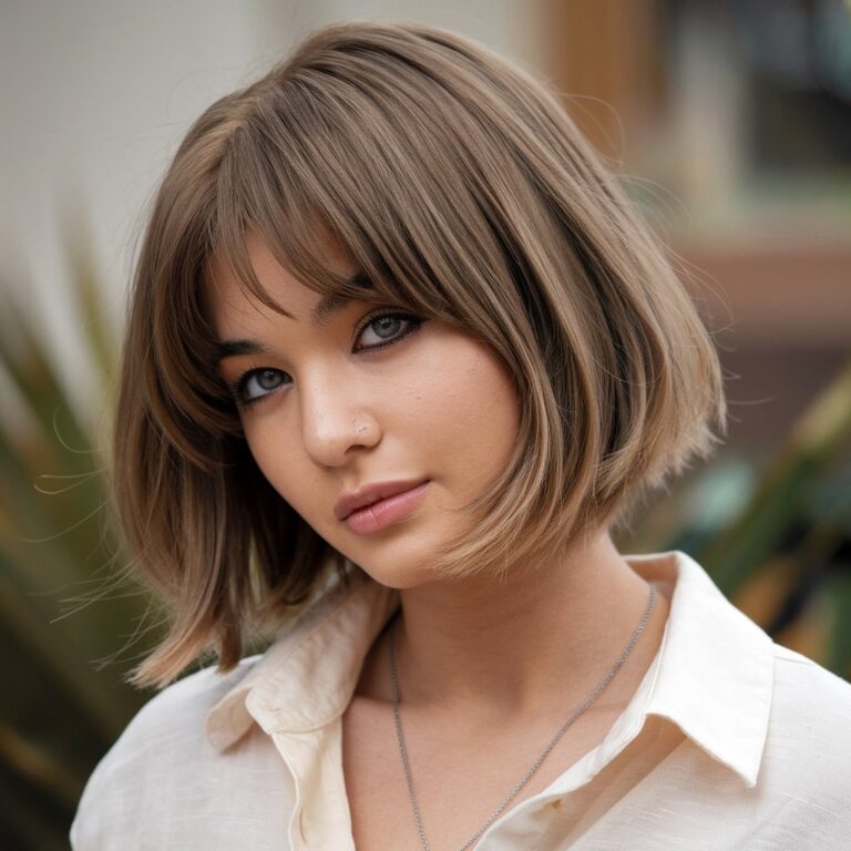 Short Wolf Cuts With Curtain Bangs