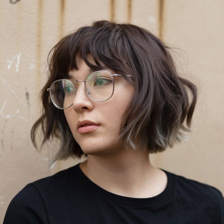 Short Wolf Cuts With Curtain Bangs