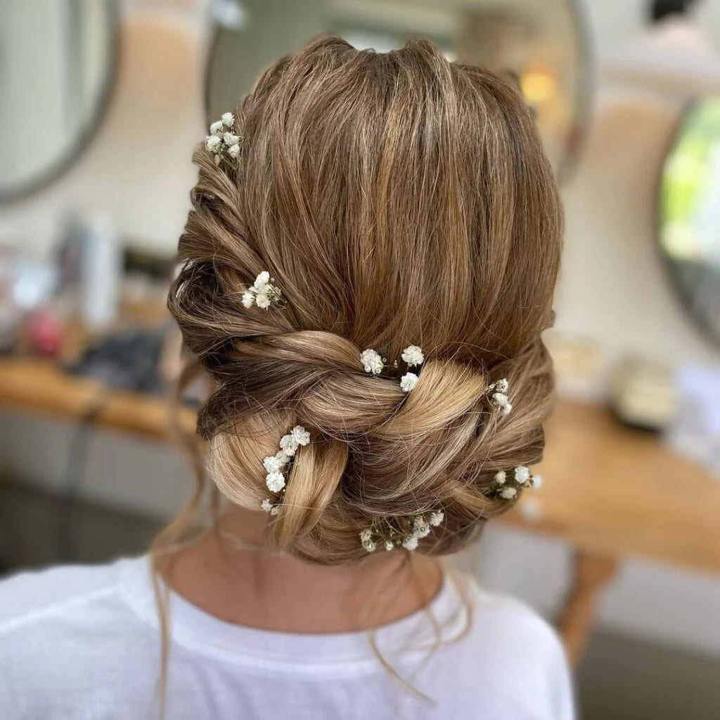 12 Stunning Hairstyles for Bridesmaids 2 Tucked in Twisted Braided bun