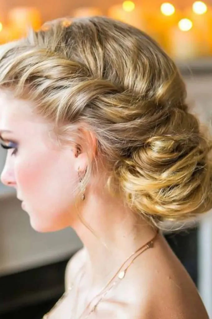 10 Elegant Long Hair Updos 10 Twisted Romantic Low Bun