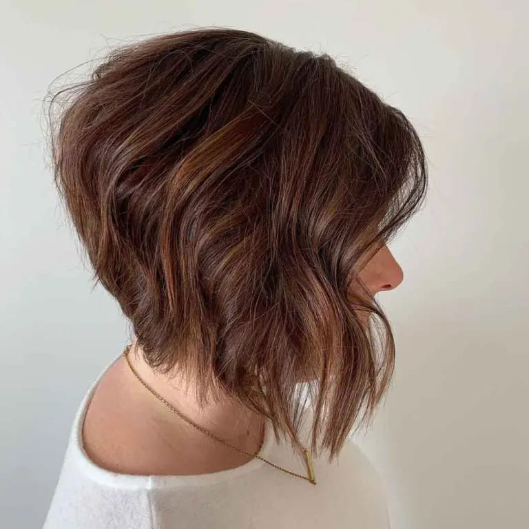 11 Best Hairstyles With Caramel Highlights 4 Angled Bob Cut With Red and Caramel Highlights