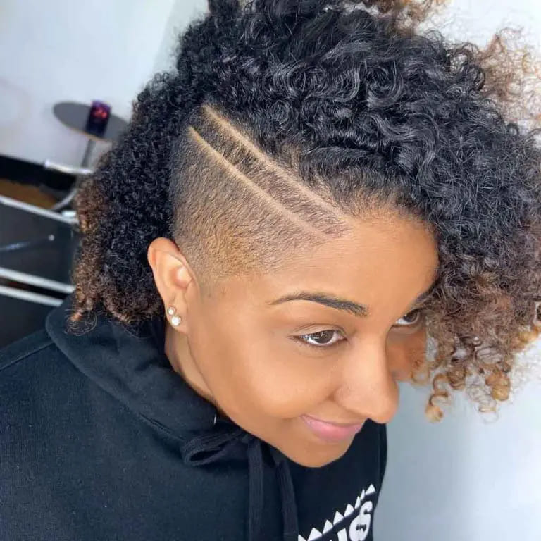 12 Edgy Side-Shaved Hairstyles to Stand Out 11 Side-Shaved Curly Hair With Clean Lines