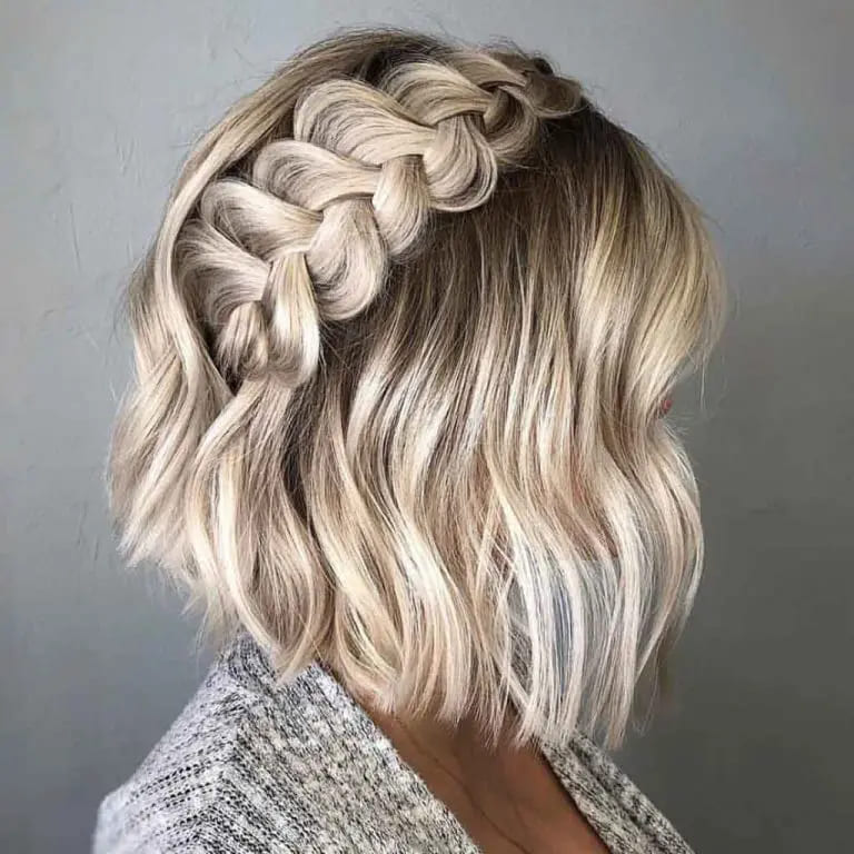 12 Gorgeous Dutch Braid Hairstyles 3 Pull-Through Side Dutch Braid on Short Blonde Hair