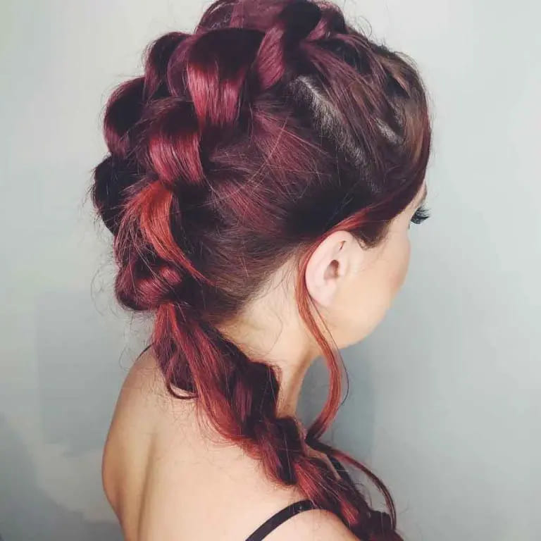 12 Gorgeous Dutch Braid Hairstyles 13 Long Dutch Braid Pony on Red Hair