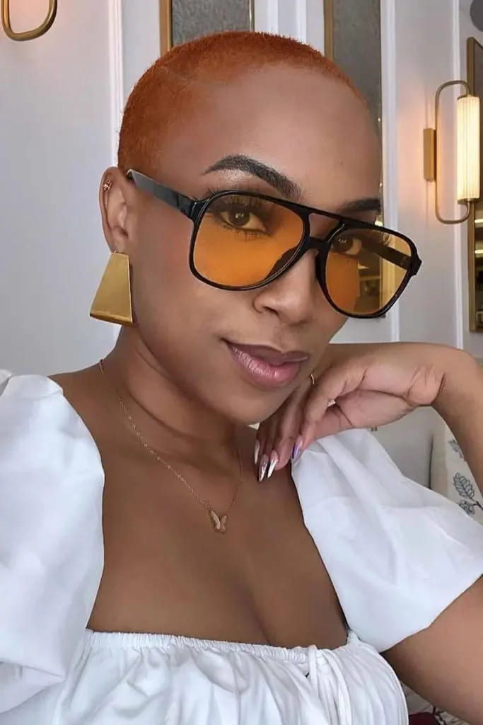 12 Best Edgy Short Haircuts For Fancy Look 5 Vibrant Buzz Cut