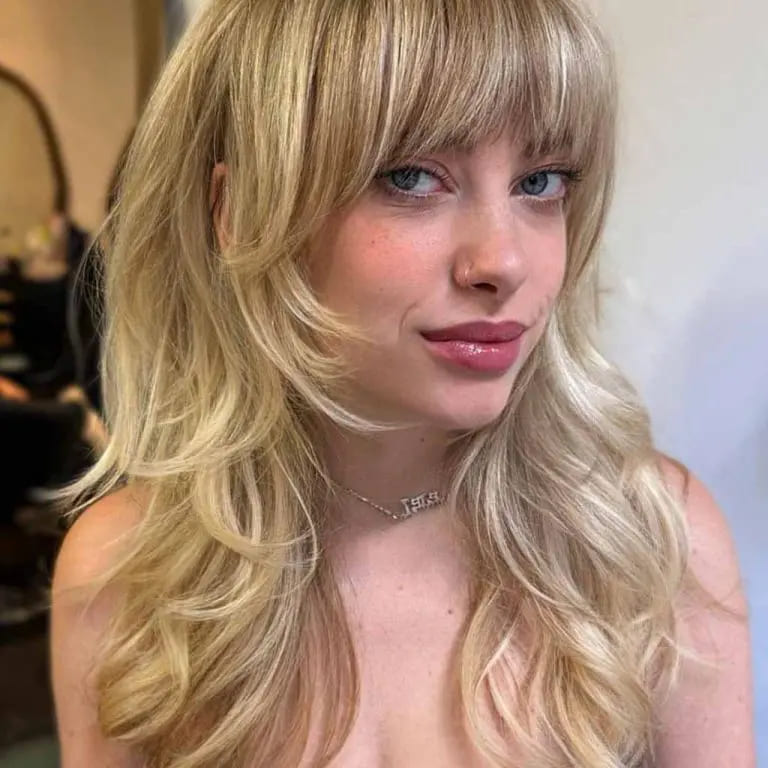 10 Beautiful Blonde Wolf Cut With Bangs 4 Wolf Cut With Face Layers and Bangs on Blonde Hair