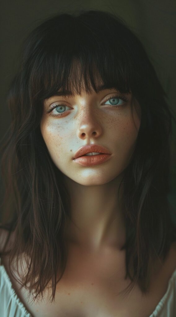 27 Bottleneck Bangs Long Hair Styles: Flattering Ideas for Every Face Shape 23 2333 2
