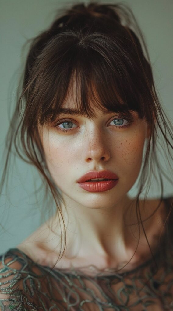 27 Bottleneck Bangs Long Hair Styles: Flattering Ideas for Every Face Shape 24 2444 1