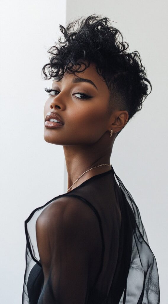 27 Trendy Pixie Hairstyles for Black Women 25 25