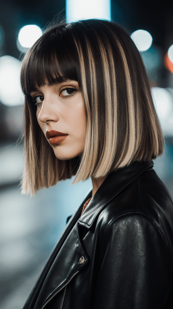 29 Modern Blonde Bob Hairstyles 28 27. Sleek Bob with Blonde Highlights