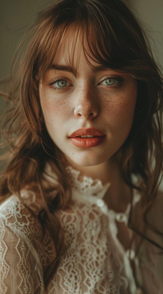 27 Bottleneck Bangs Long Hair Styles: Flattering Ideas for Every Face Shape 27 2777
