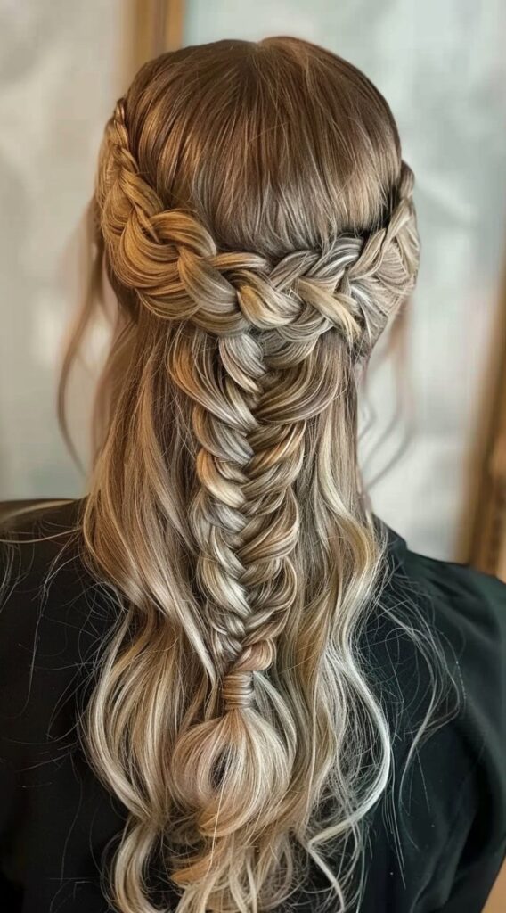 23 Half-Up Fishtail Braid Hairstyles: Effortlessly Gorgeous Looks to Try Now 9 9999 3