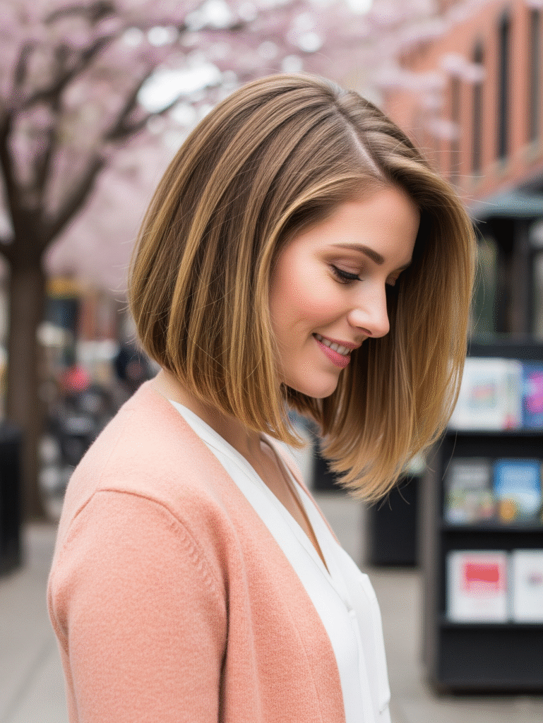 16 Stacked Bob Hairstyles for Fine Hair 2 Angled Collarbone Length Stacked Bob