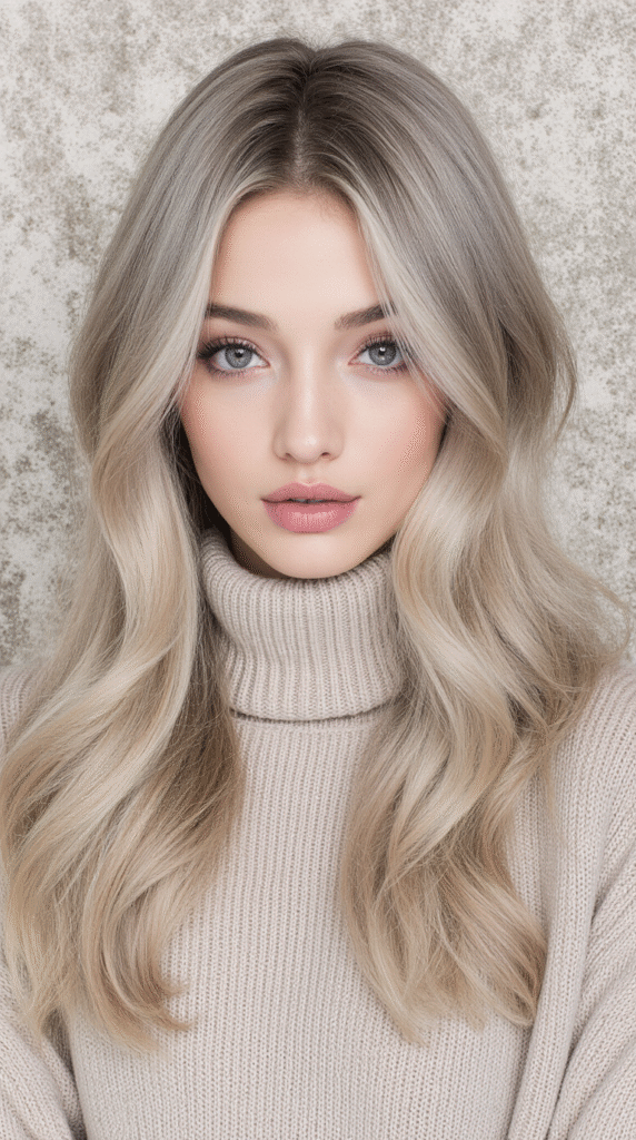22 Winter Highlights for Blondes 14 Ash Blonde with Soft Lowlights