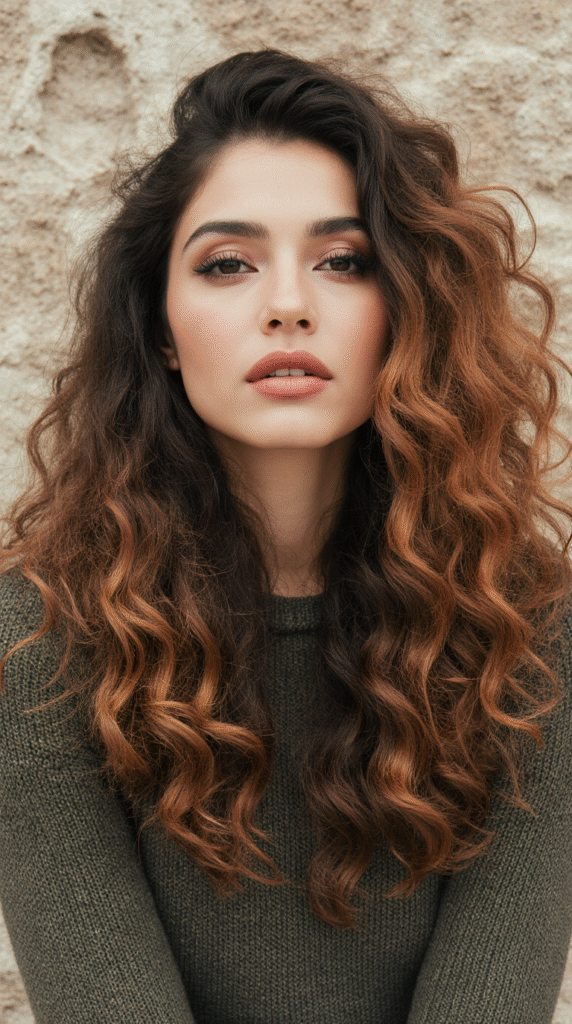 19 Winter Highlights for Brown Hair 16 Auburn Highlights on Curly Hair