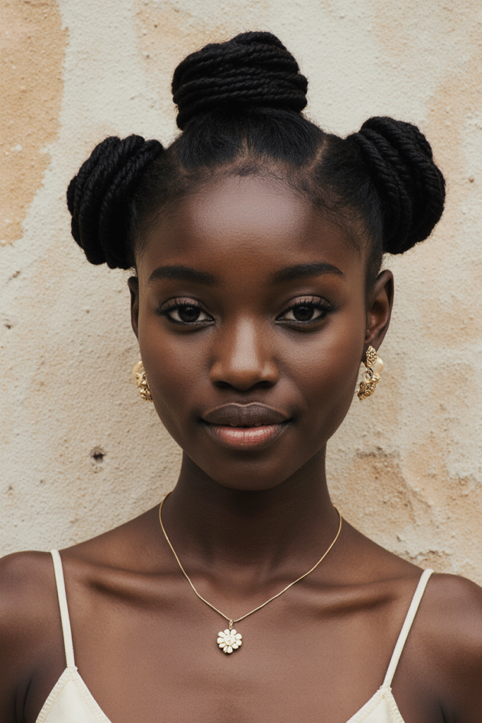 17 Awkward Length 4c Hairstyles 3 Bantu Knots for Medium Length