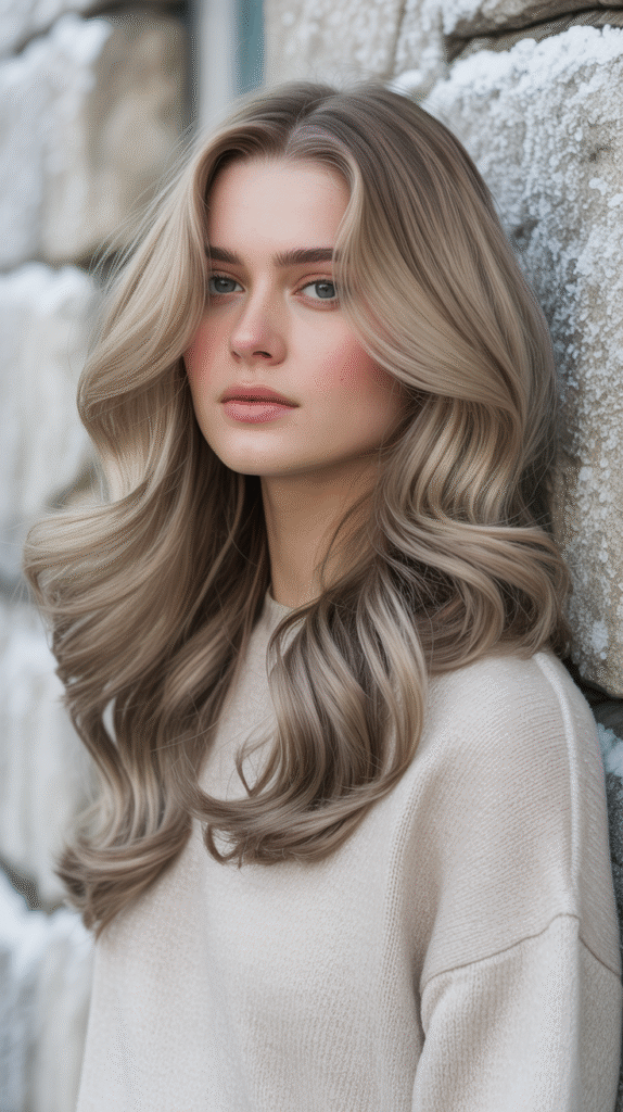 22 Winter Highlights for Blondes 17 Beige Blonde with Ash Lowlights