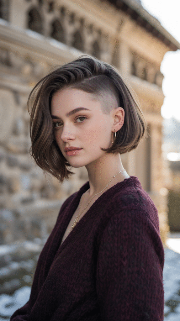 16 Stacked Bob Hairstyles for Fine Hair 5 Bold Stacked Bob with Fade Undercut on One Side