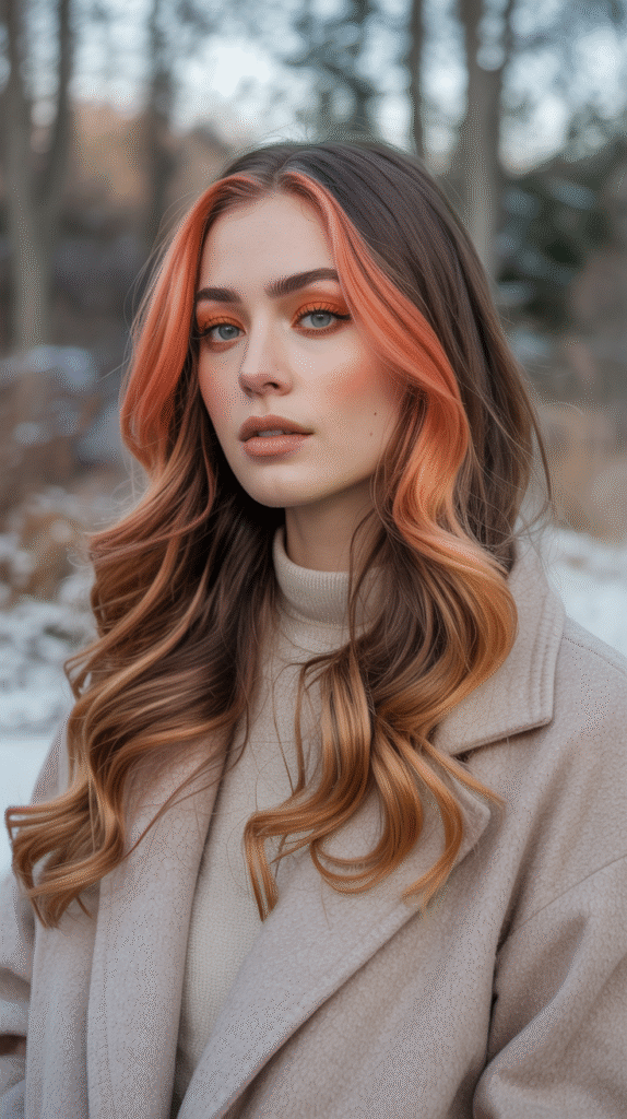 17 Red Copper Balayage Ideas 15 Bright Copper and Blonde Streaks