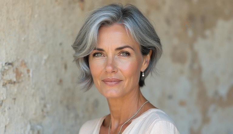 24 Chic Short Hairstyles for Women Over 50 with Gray Hair