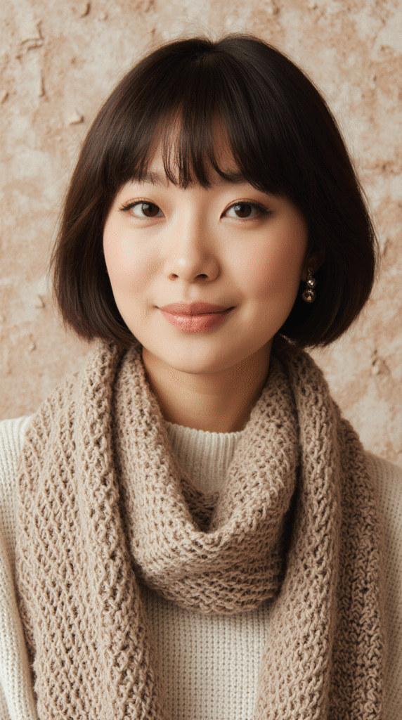 16 Stacked Bob Hairstyles for Fine Hair 6 Chin Length Flipped In Stacked Bob