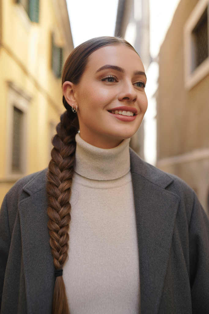 21 Sleek Ponytail Hairstyles 5 Classic Braided Ponytail