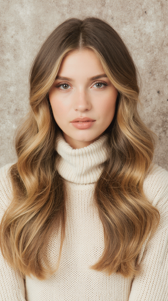 Cool Beige Blonde Balayage on Long Hair