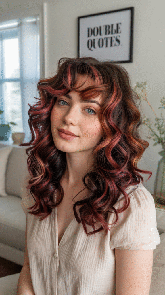 17 Cherry Cola Balayage Ideas 13 Curly Cherry Cola Balayage