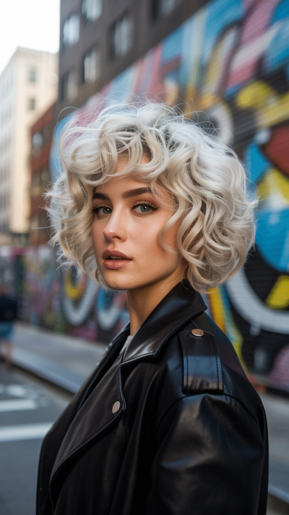 29 Modern Blonde Bob Hairstyles 27 Curly Platinum Blonde Bob
