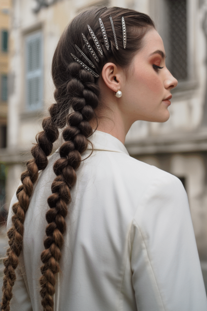 23 Formal Hairstyles for Long Hair 14 Double Braided Hairstyle