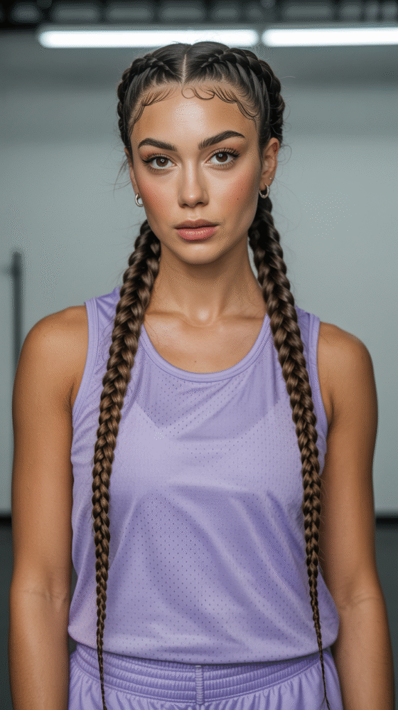30 Top Basketball Hairstyles 8 Double Dutch Braids 2